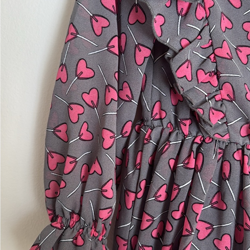 Mayoral Gray and Pink Heart Dress - Picture 4 of 4